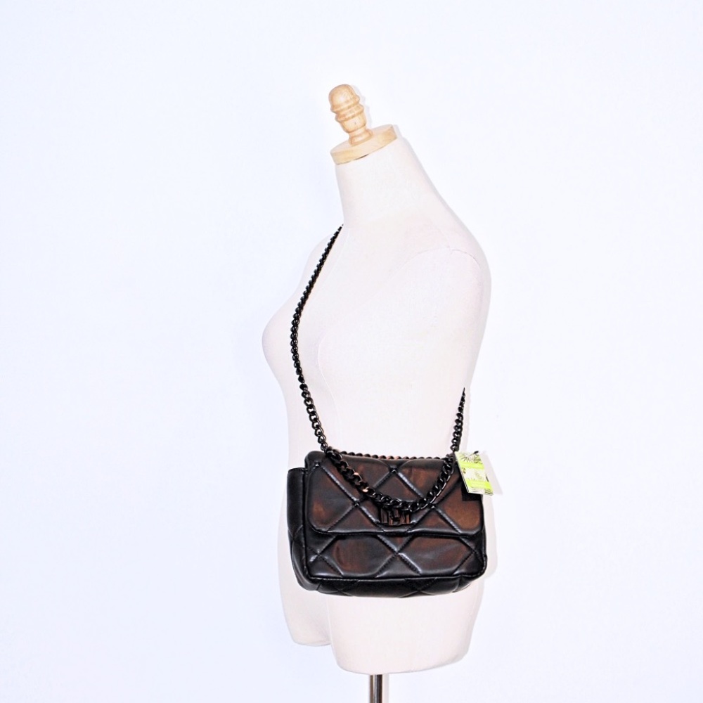 Badgley Mischka Small Quilted Studded Bag - Picture 6 of 10